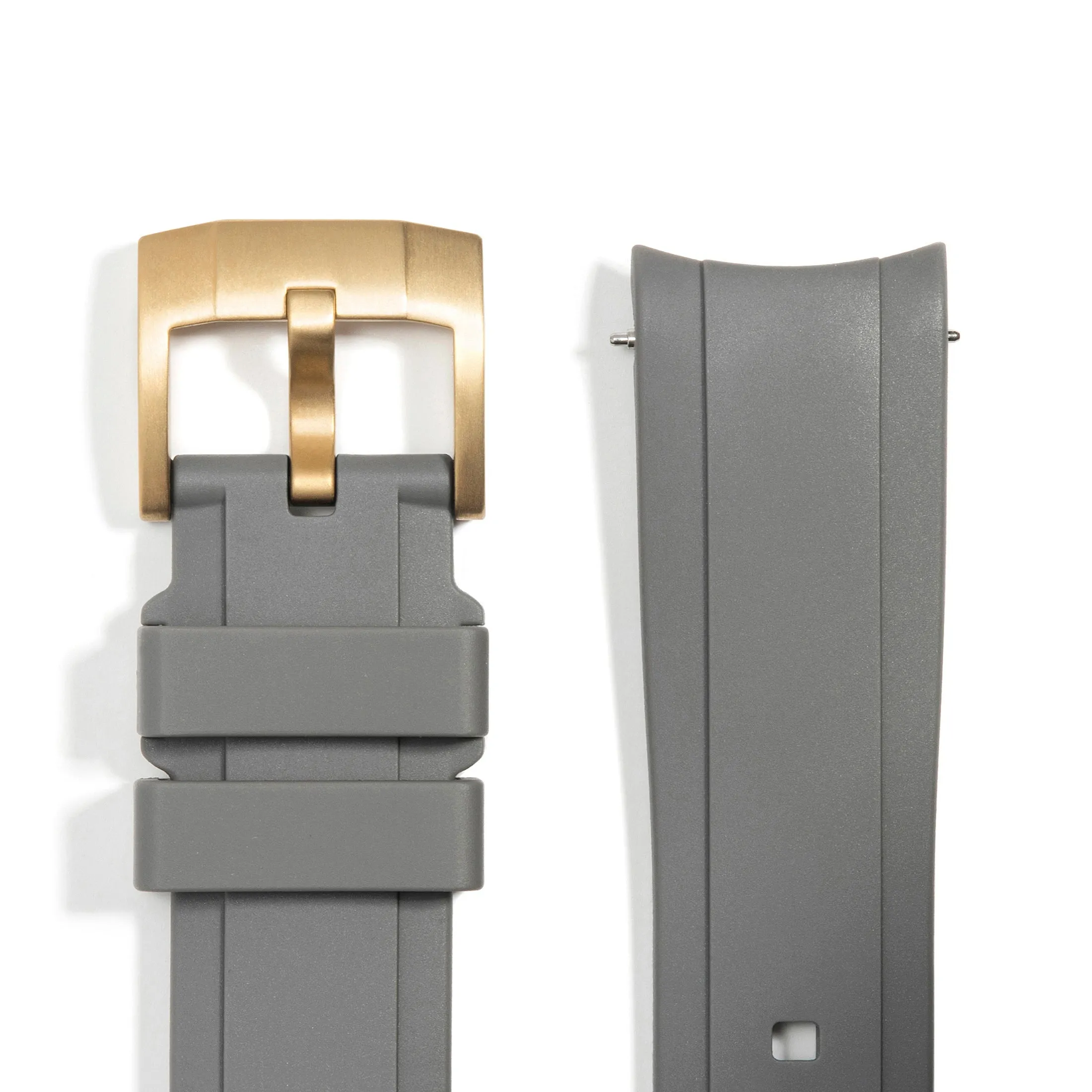Curved End Rubber Strap for Rolex Explorer II with Tang Buckle