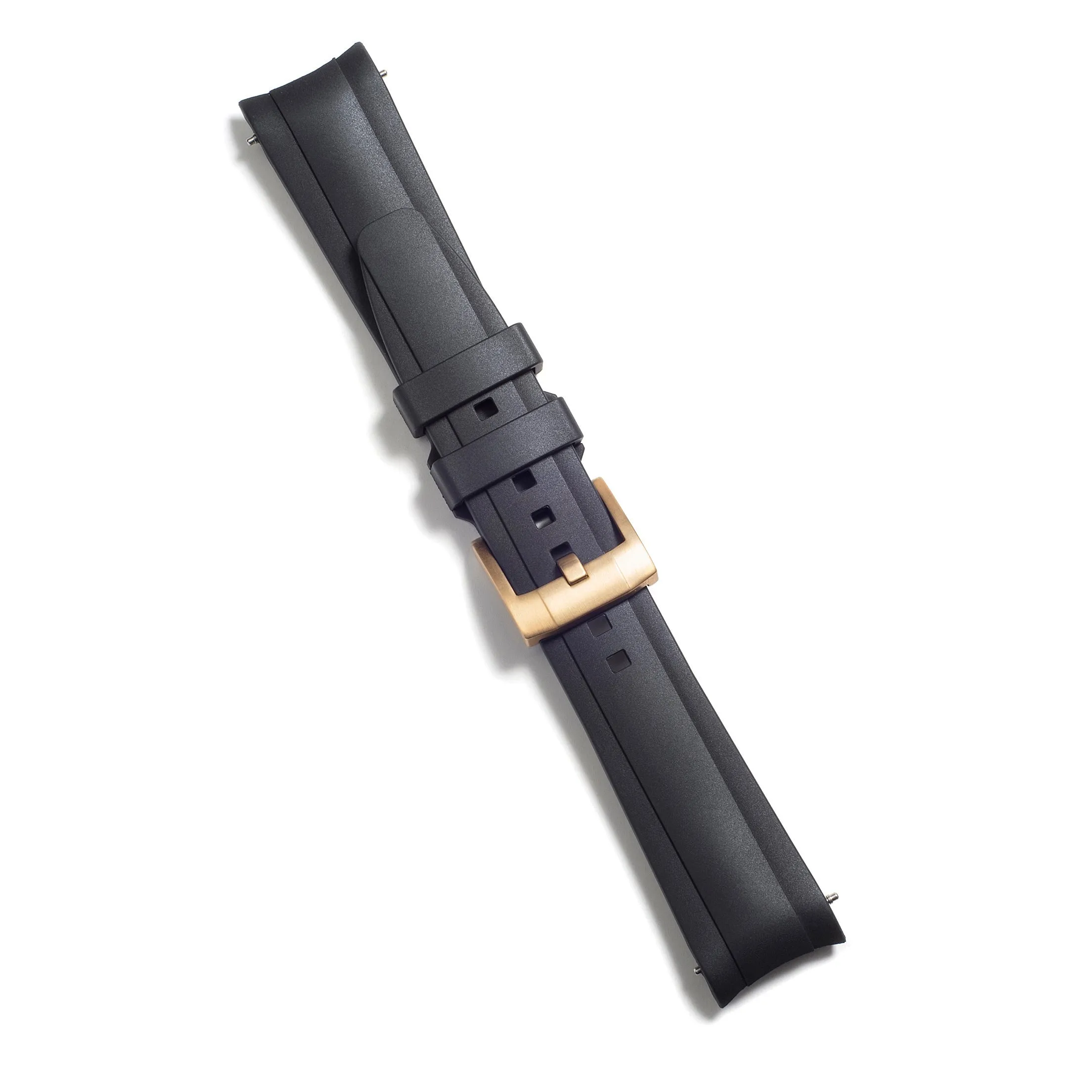 Curved End Rubber Strap for Rolex Explorer II with Tang Buckle