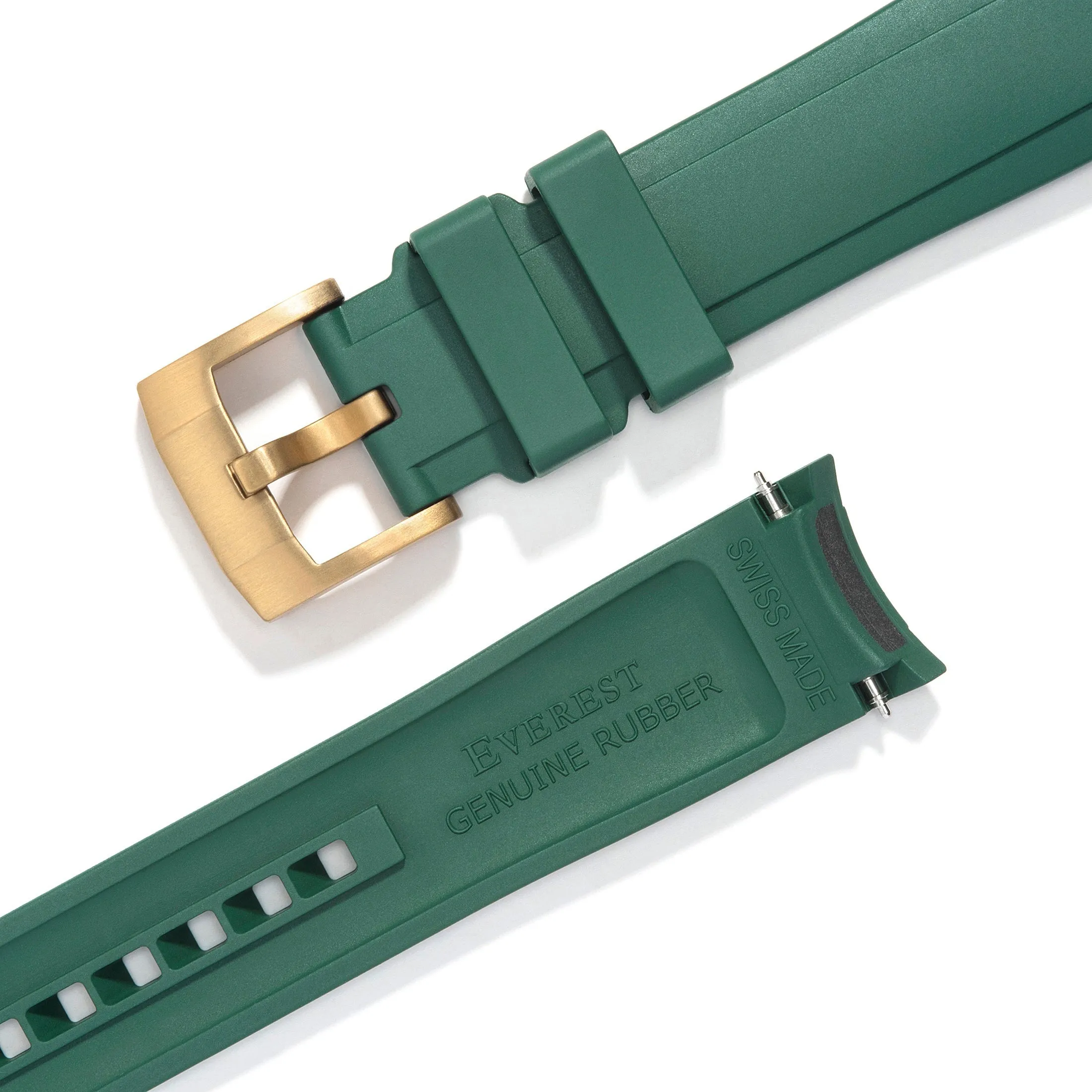 Curved End Rubber Strap for Rolex Explorer II with Tang Buckle