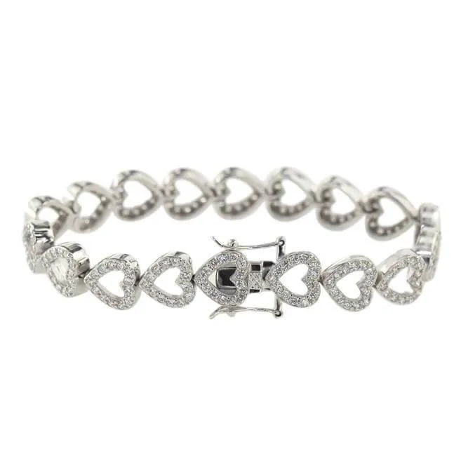 CZ HEART BRACELET