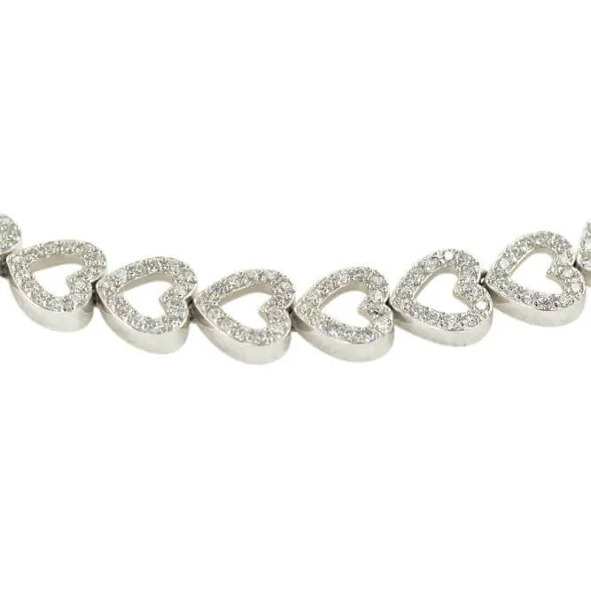 CZ HEART BRACELET