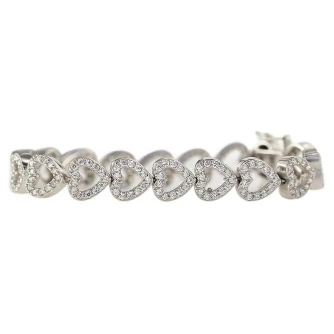 CZ HEART BRACELET