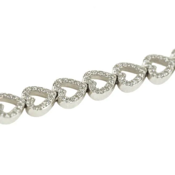 CZ HEART BRACELET