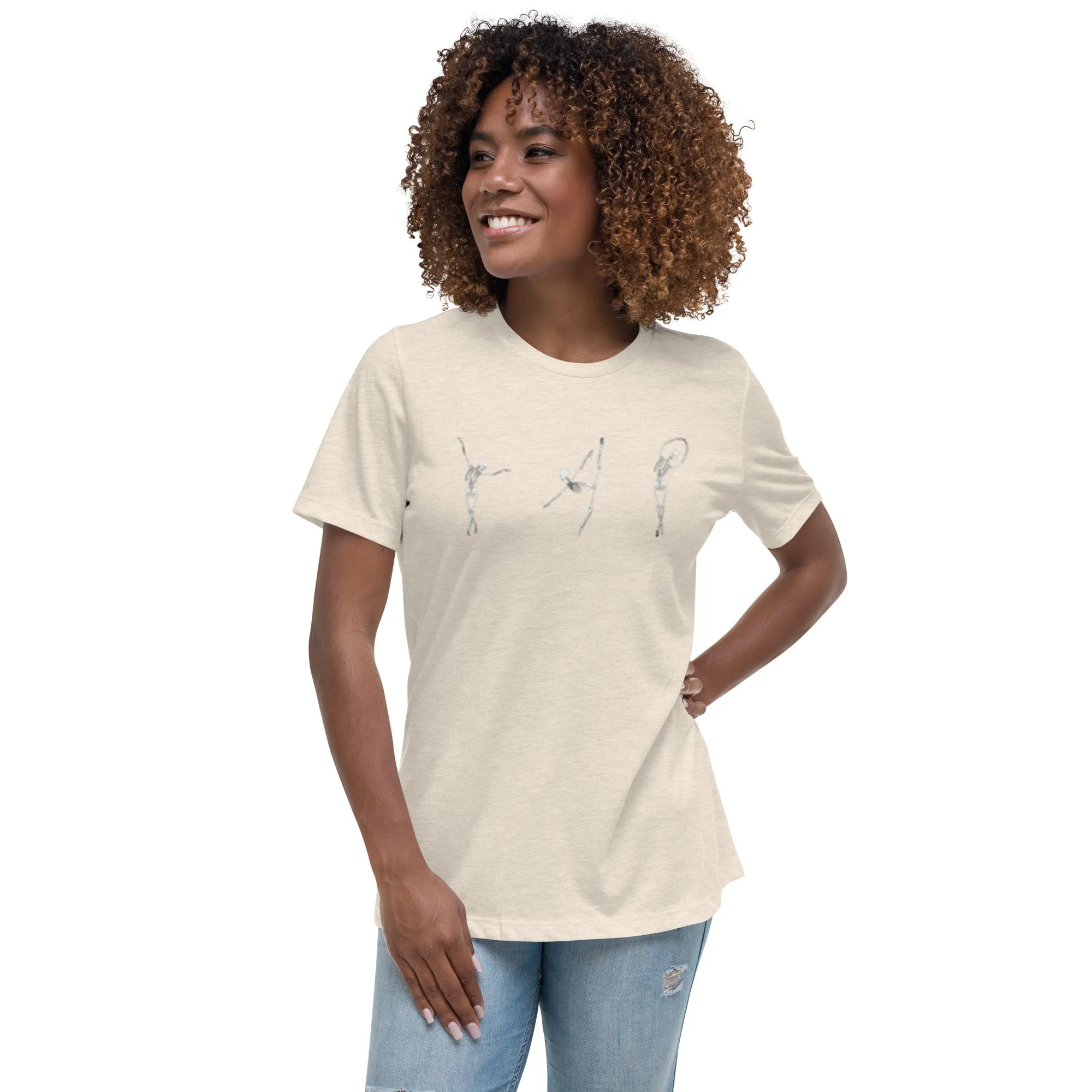 Dancing Ballerina Skeletons Women's Relaxed T-Shirt
