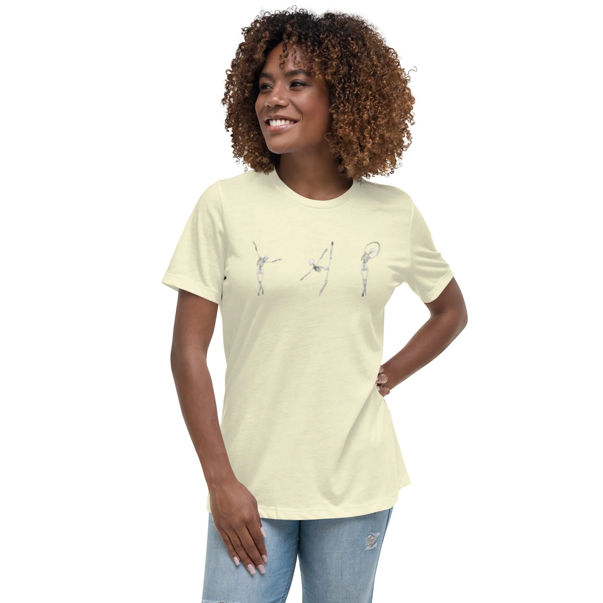 Dancing Ballerina Skeletons Women's Relaxed T-Shirt