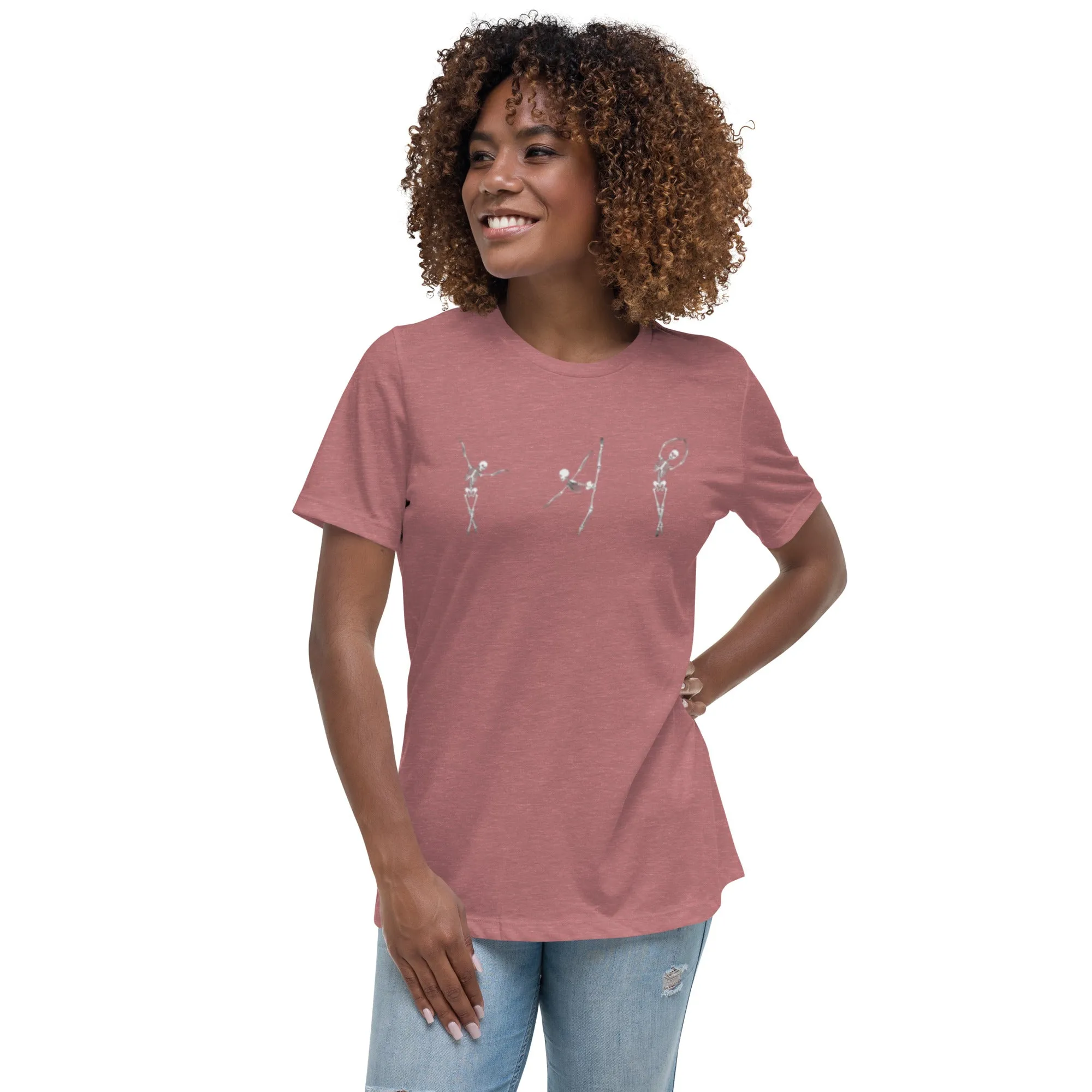 Dancing Ballerina Skeletons Women's Relaxed T-Shirt