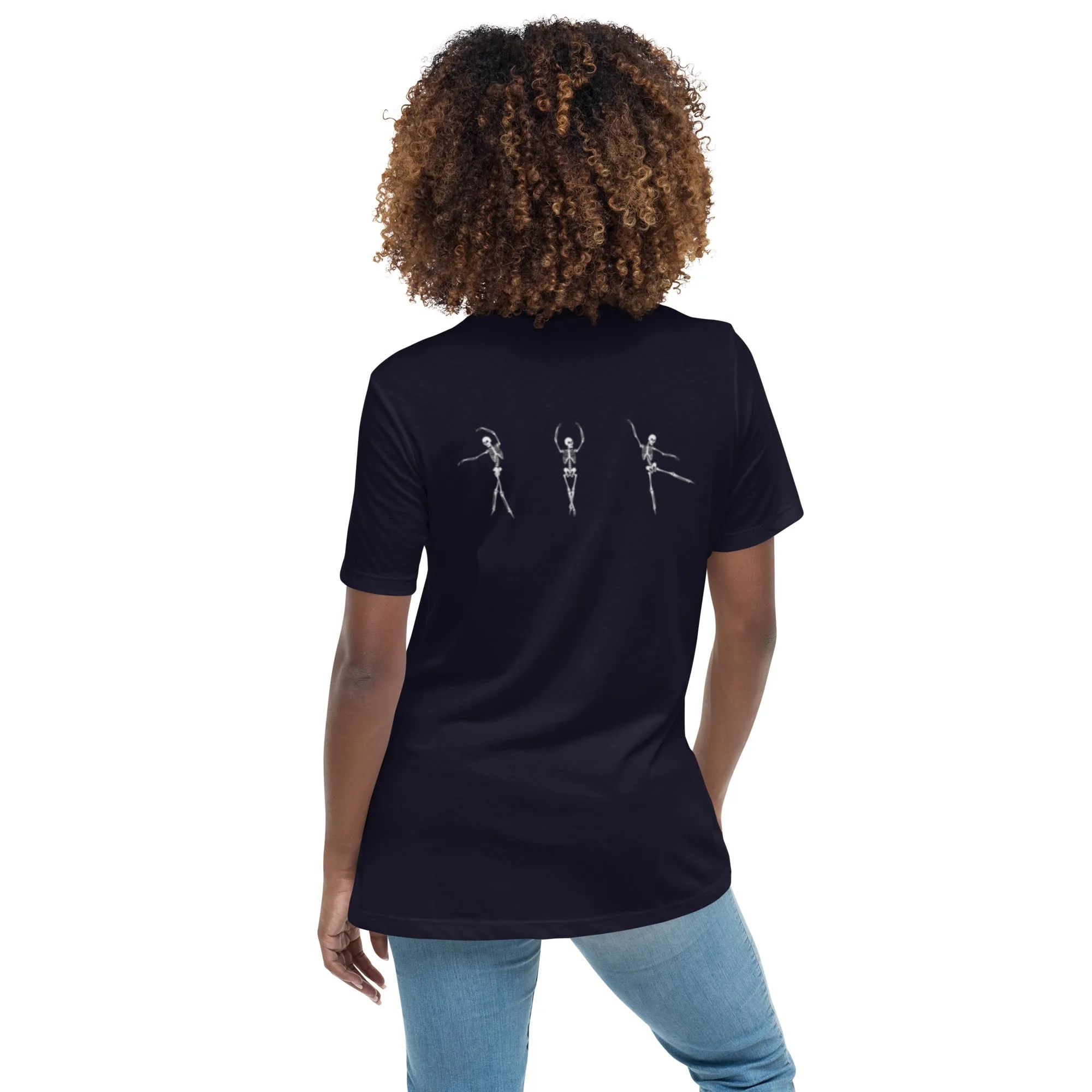 Dancing Ballerina Skeletons Women's Relaxed T-Shirt