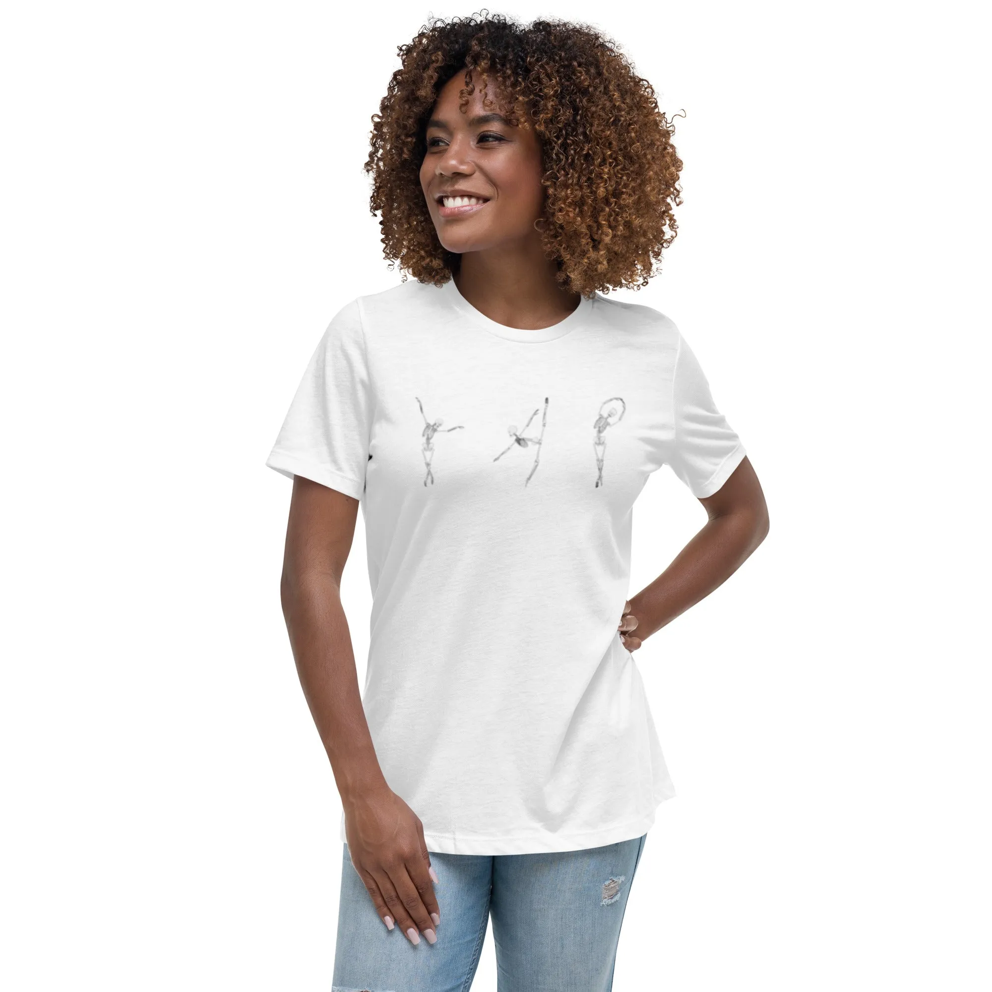 Dancing Ballerina Skeletons Women's Relaxed T-Shirt