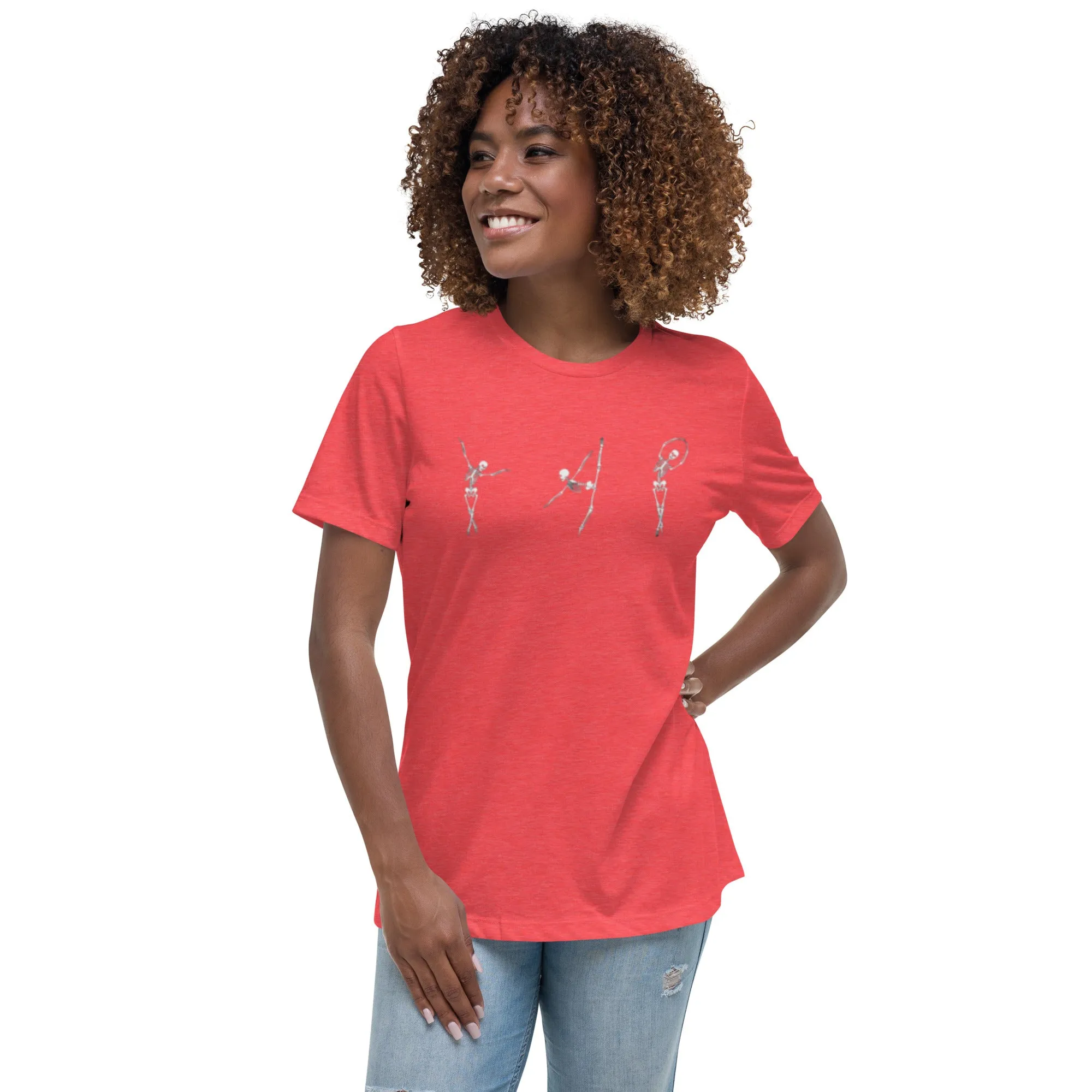 Dancing Ballerina Skeletons Women's Relaxed T-Shirt