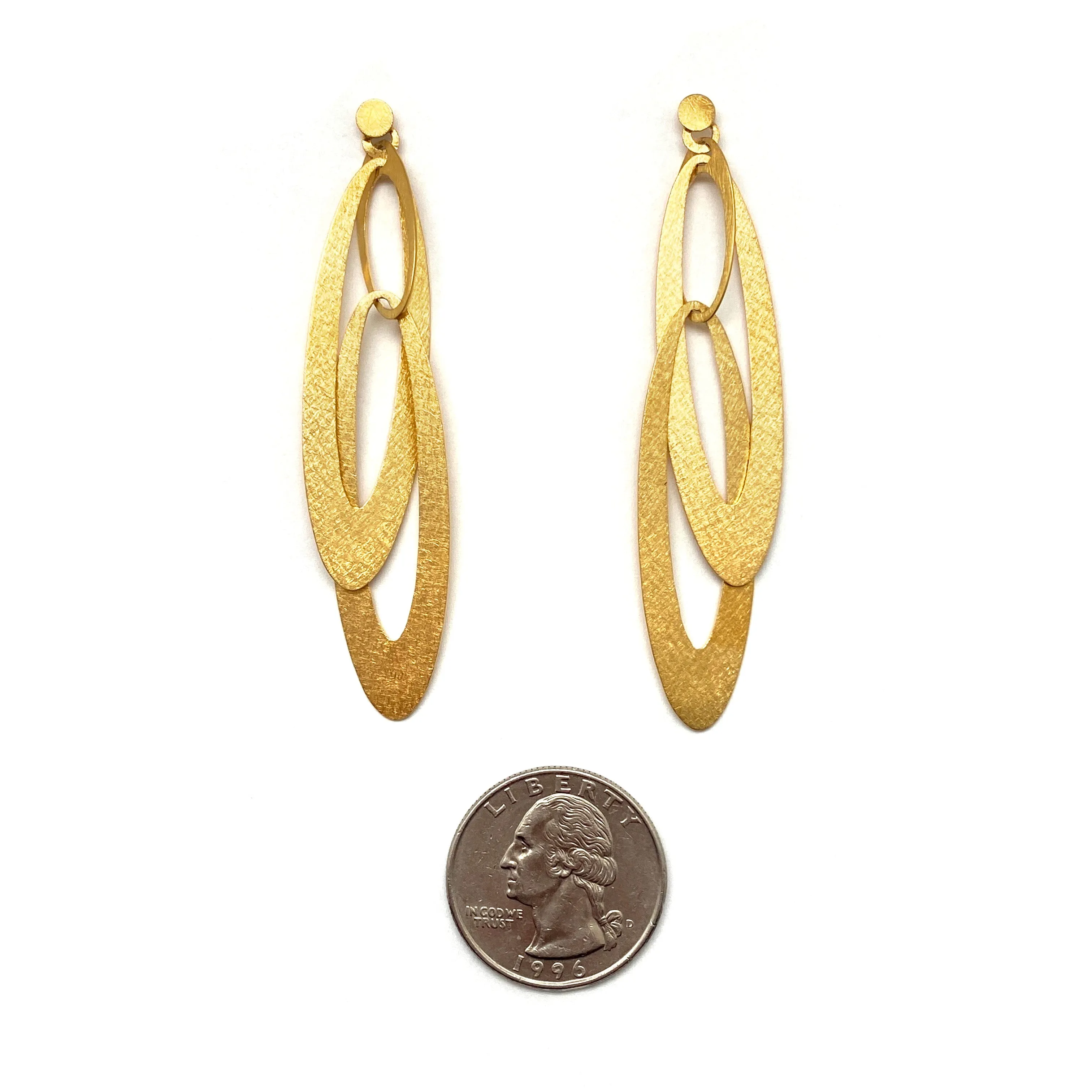 Dangle Oval Earrings
