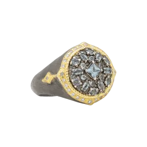 DIAMOND AND SPINEL STATEMENT RING