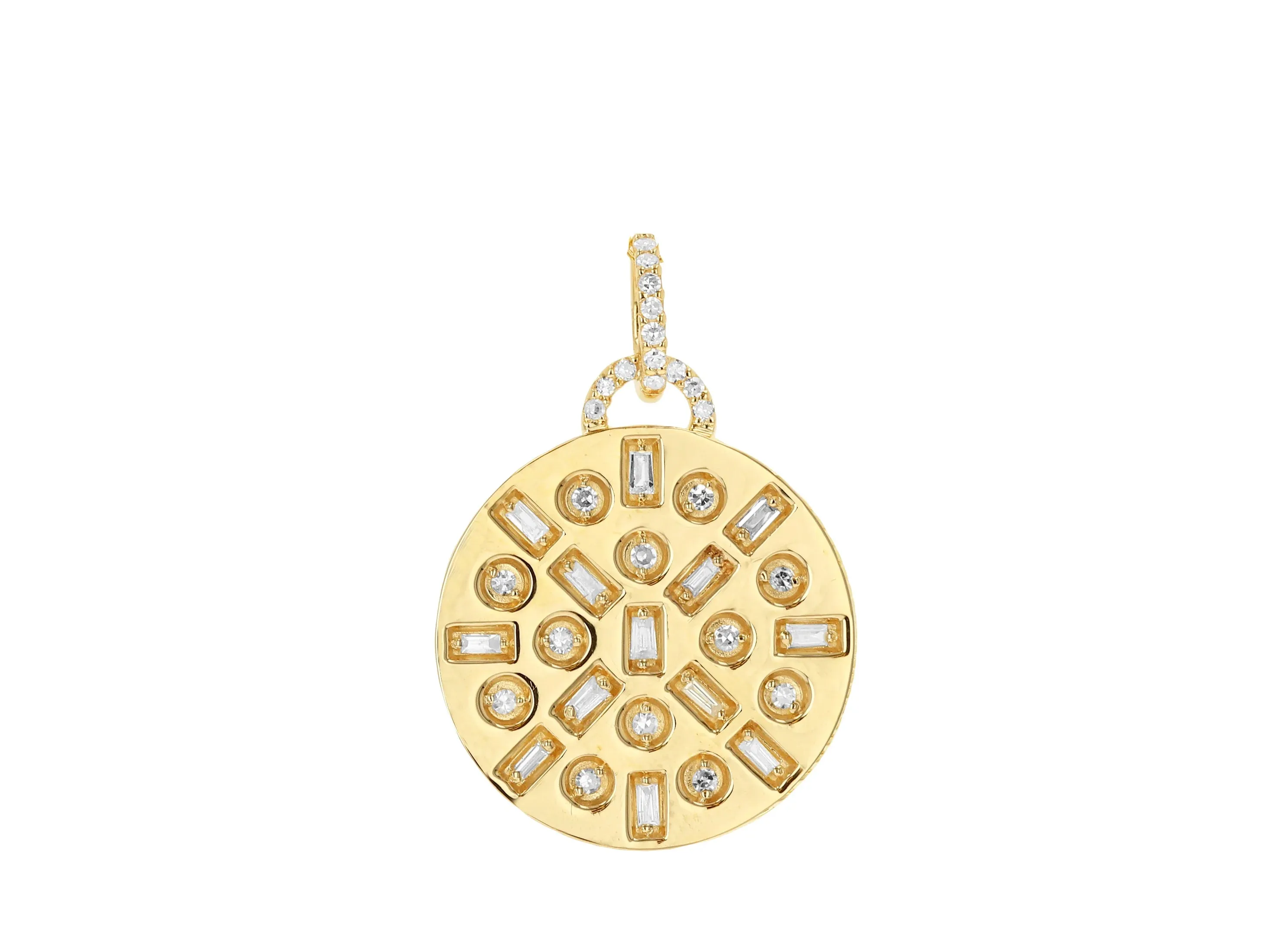 Diamond Baguette Mosaic Charm