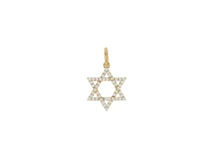 Diamond Jewish Star Charm
