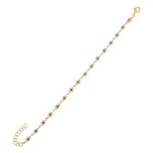 Diamond Multi Evil Eye Bracelet 14K