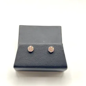 DIAMOND ROSE FLOWER EARRINGS