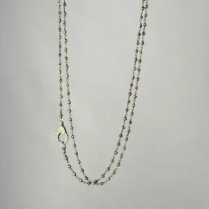 Diamond Statement Clasp Hematite Necklace