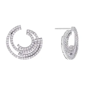 Diamond Swirl Statement Earring 14K