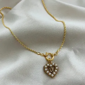 DIOR LUNA ROUND CLASP ROPE CHAIN NECKLACE