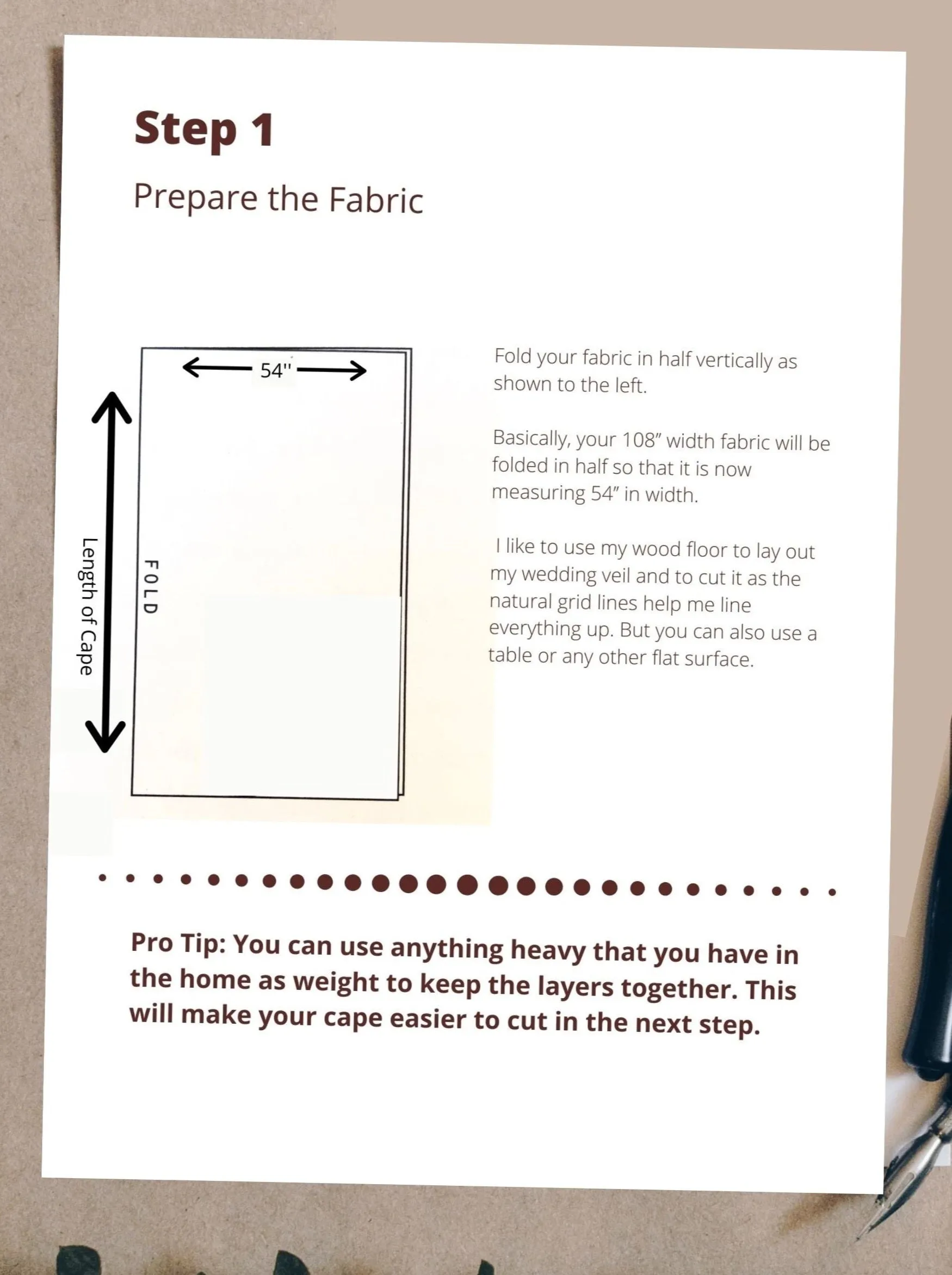 DIY Simple Floor Length Wedding Veil Pattern PDF Tutorial