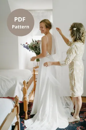 DIY Simple Floor Length Wedding Veil Pattern PDF Tutorial