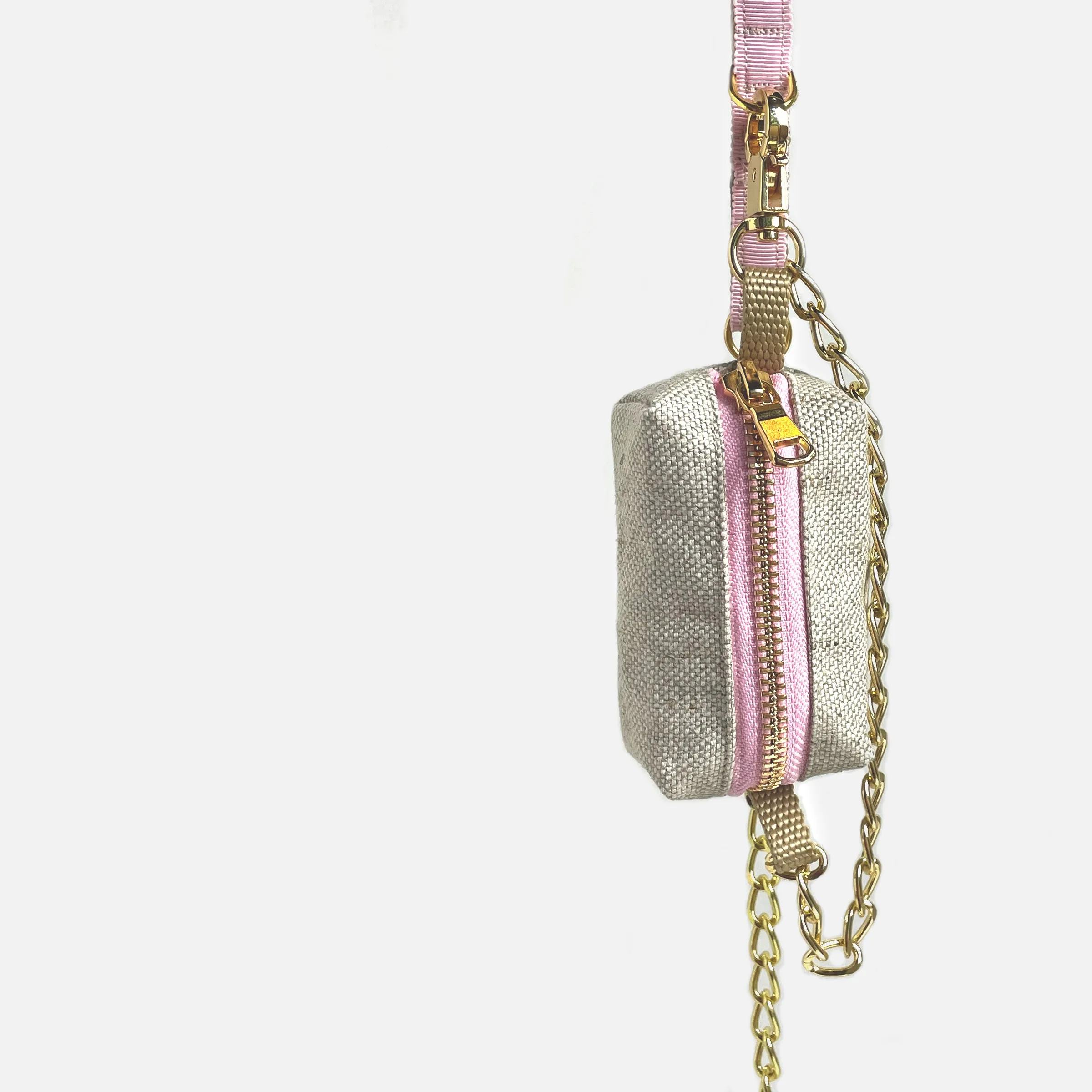 Dog poop bag dispenser ~ 100% Linen Canvas