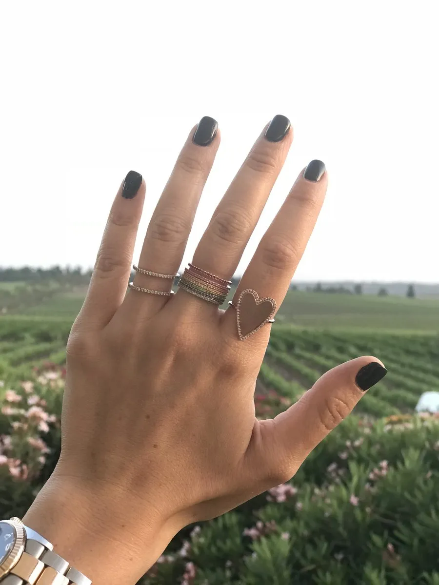 Double Band Pave Ring