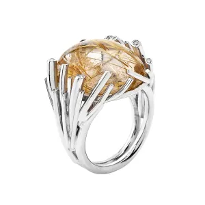 Elliptical Prose Silver Ring
