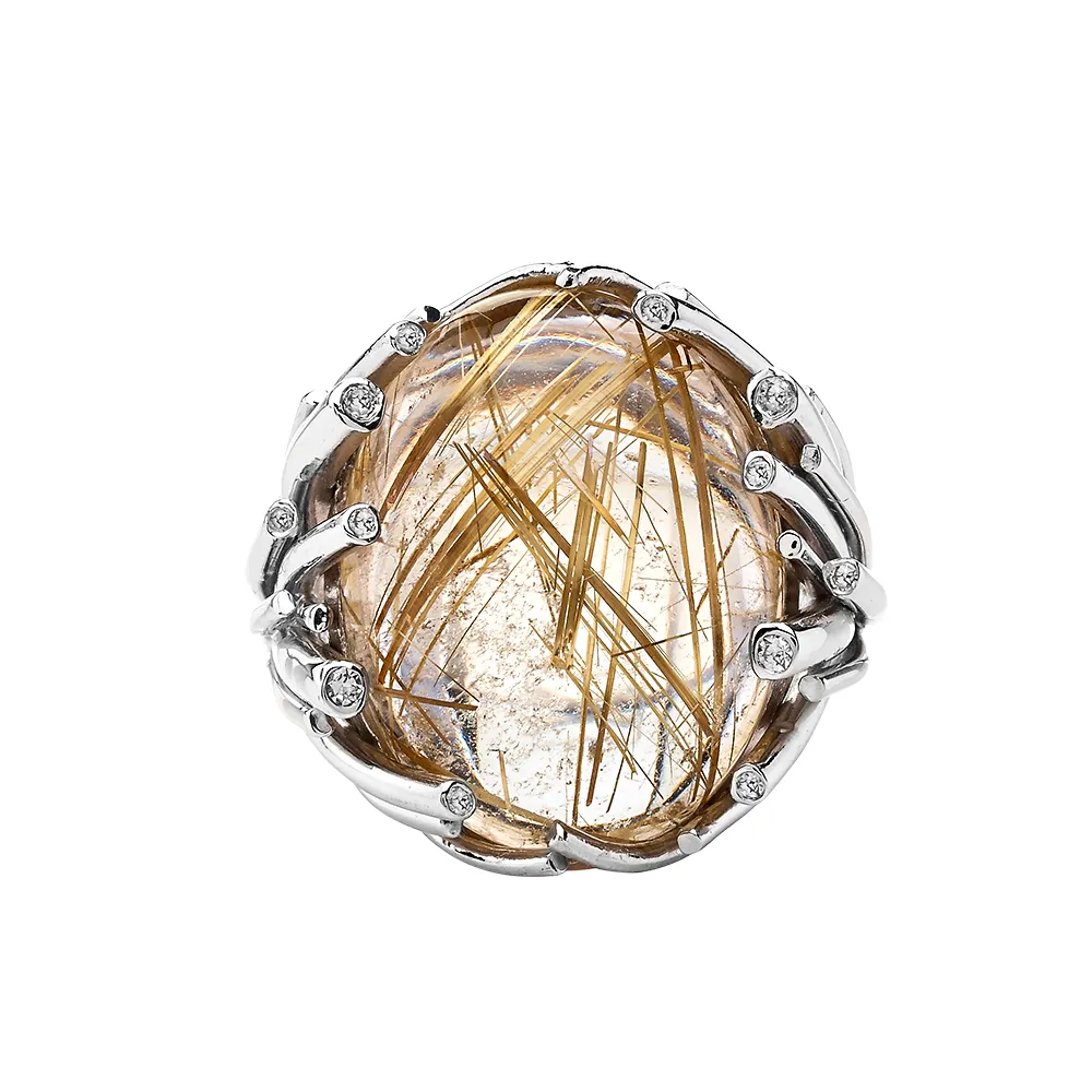 Elliptical Prose Silver Ring