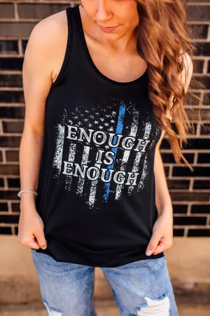 Enough Is Enough Distressed Flag © Flowy Racerback Tank