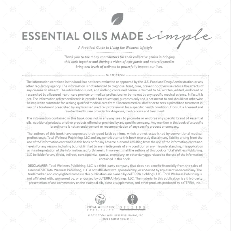 Essential Oils Made Simple Book