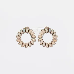 Ethiopian Opal Marabou Bypass Hoops