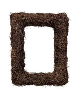 ***Exclusive*** 19" Rectangle Vine Wreath: Brown - WB-13660BN