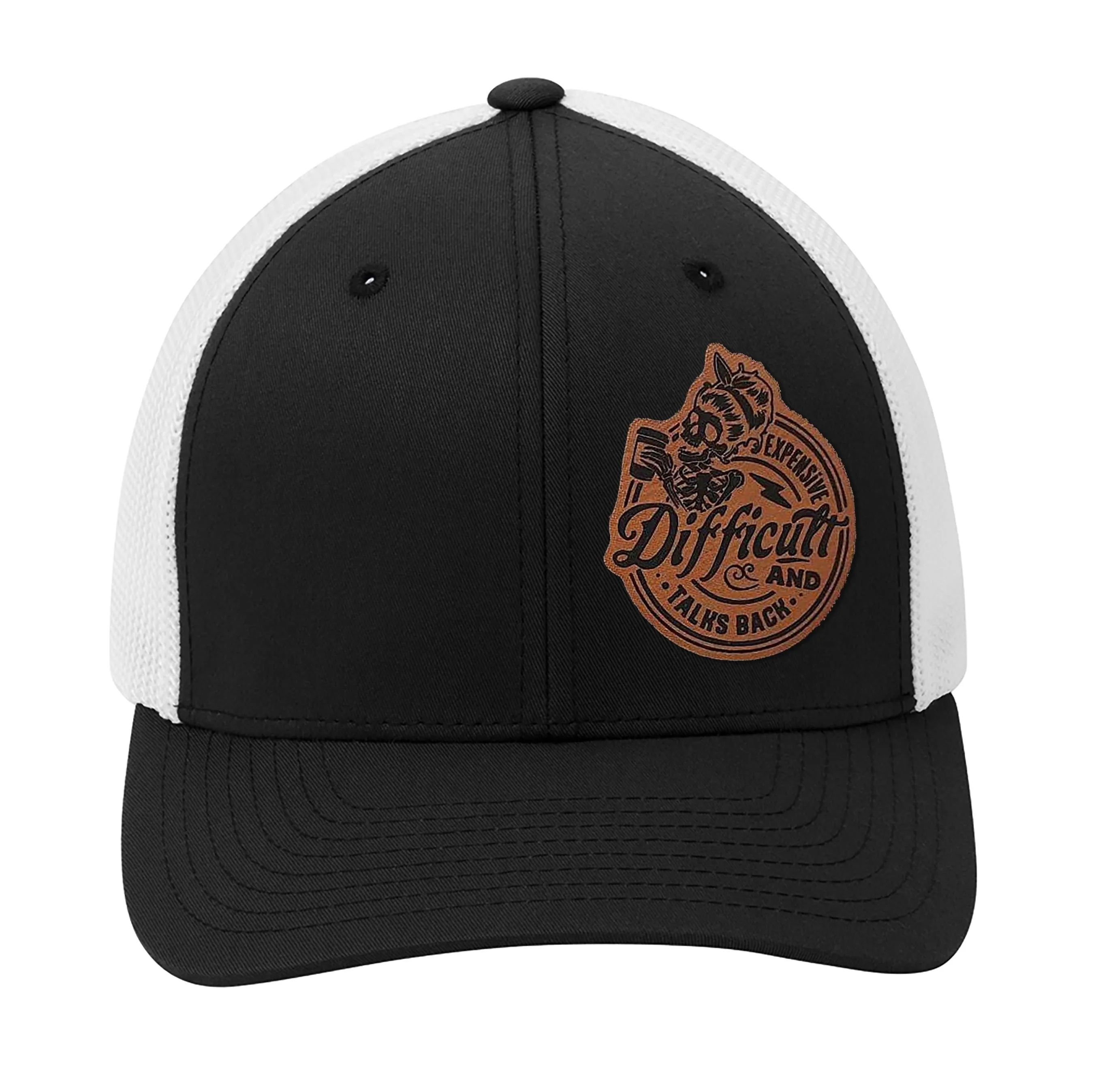 Expensive And Talks Back Premium Leather Patch Hat