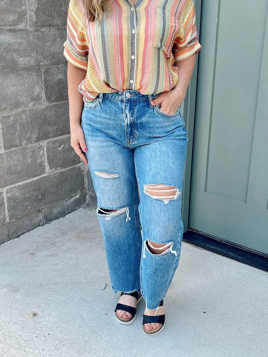 Feel Alive Relaxed Straight Leg Jean