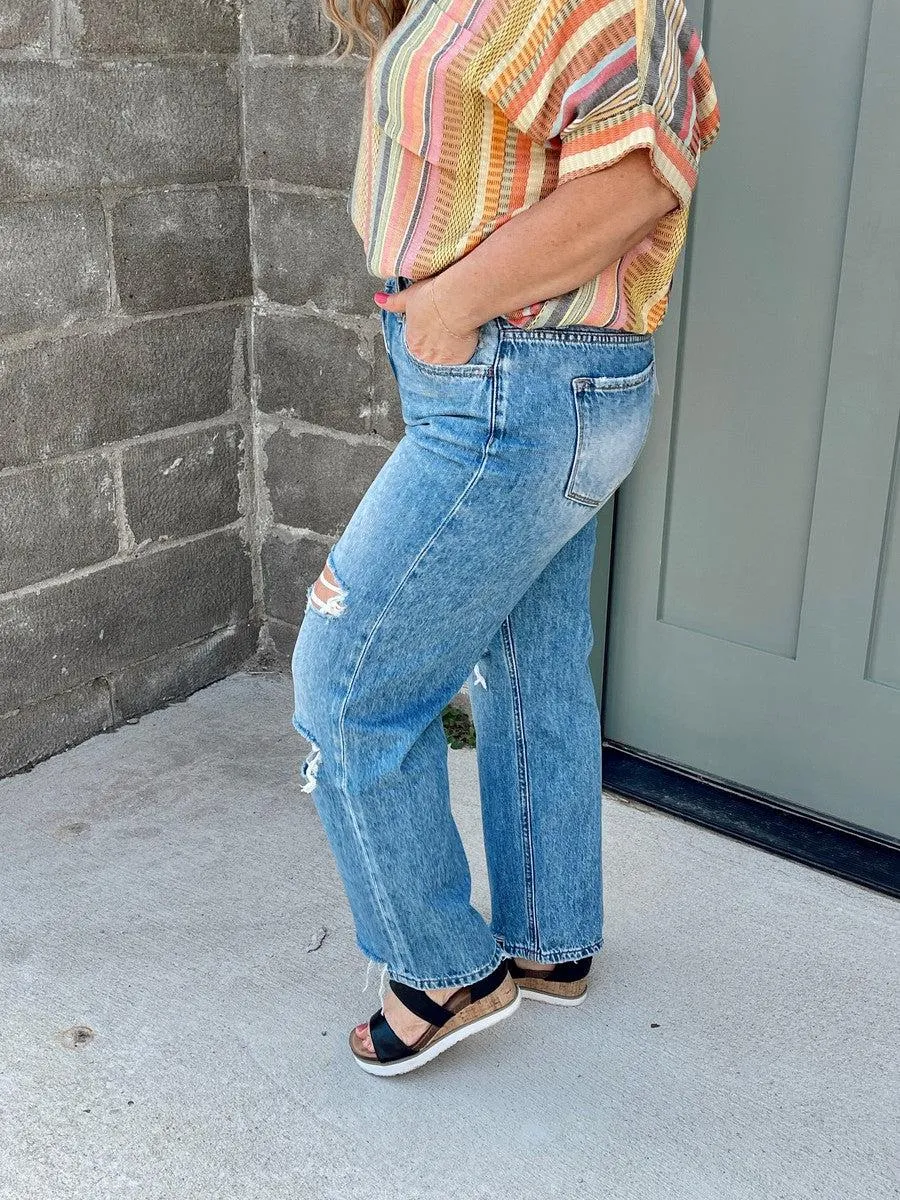 Feel Alive Relaxed Straight Leg Jean