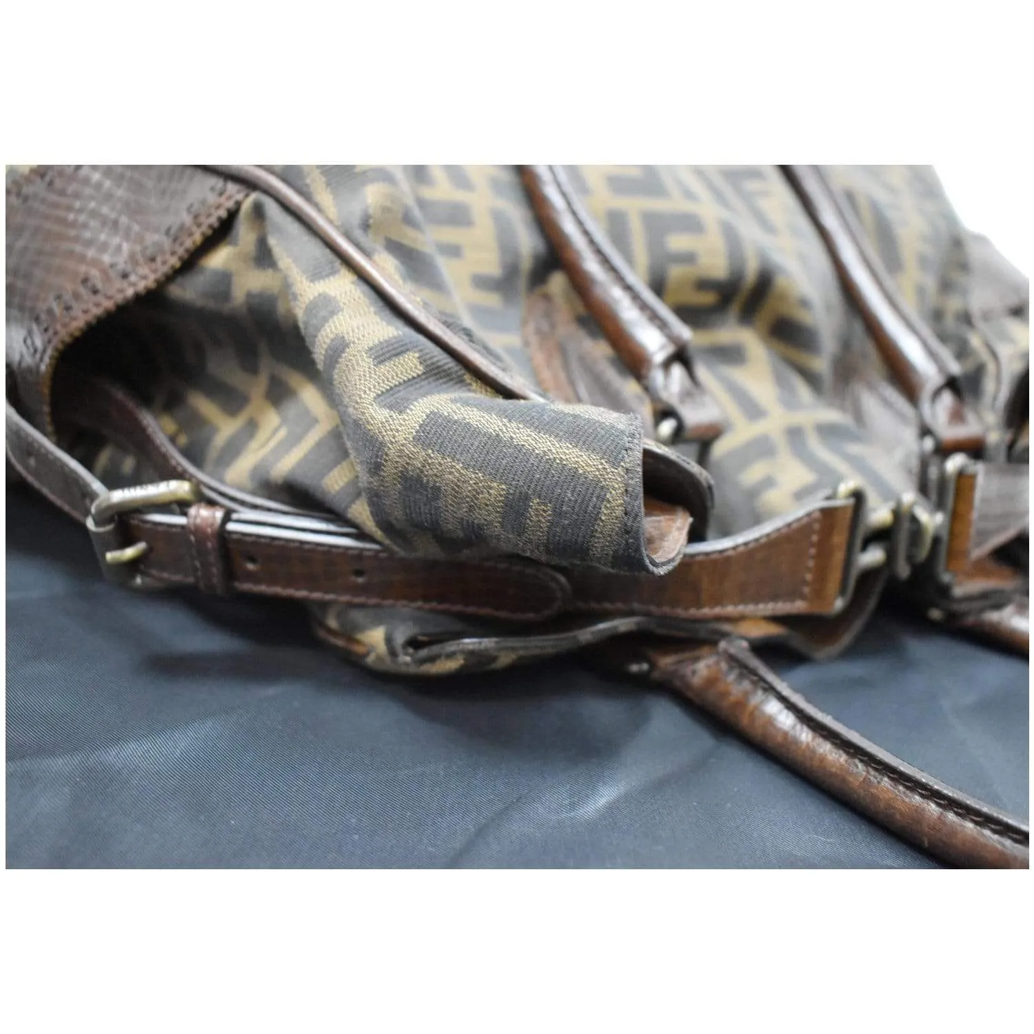 FENDI De Jour Large Zucca Tobacco Canvas Large Tote Bag Brown 8BN158
