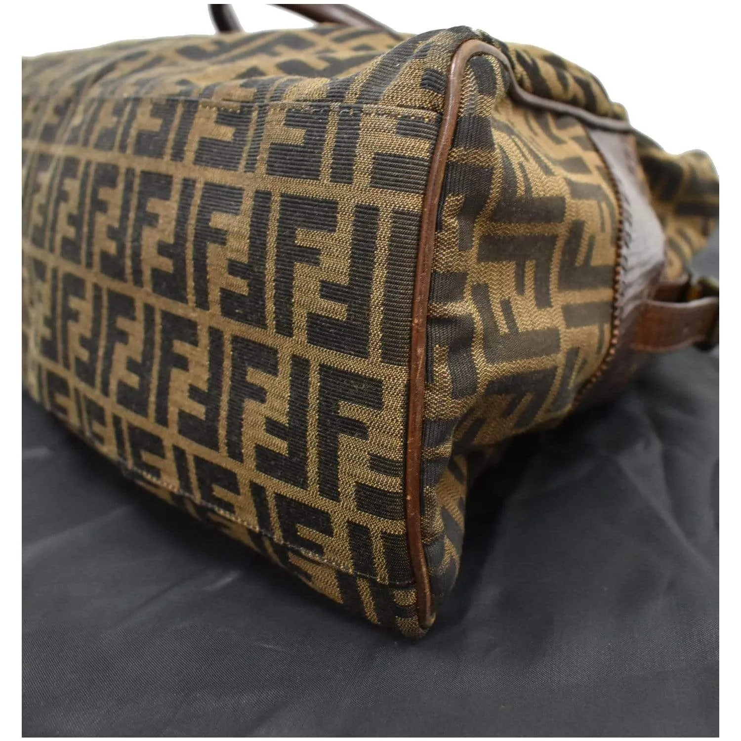 FENDI De Jour Large Zucca Tobacco Canvas Large Tote Bag Brown 8BN158