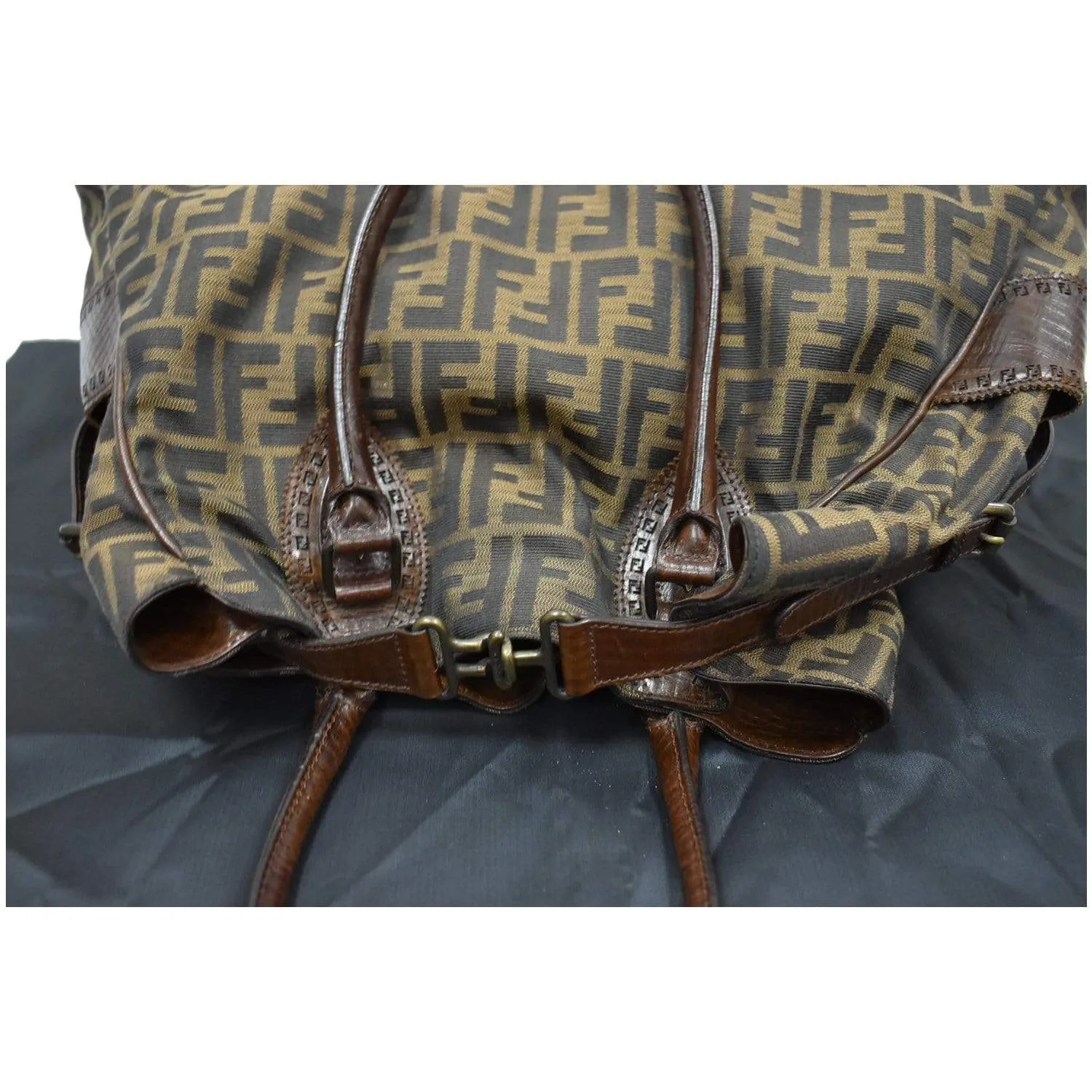 FENDI De Jour Large Zucca Tobacco Canvas Large Tote Bag Brown 8BN158
