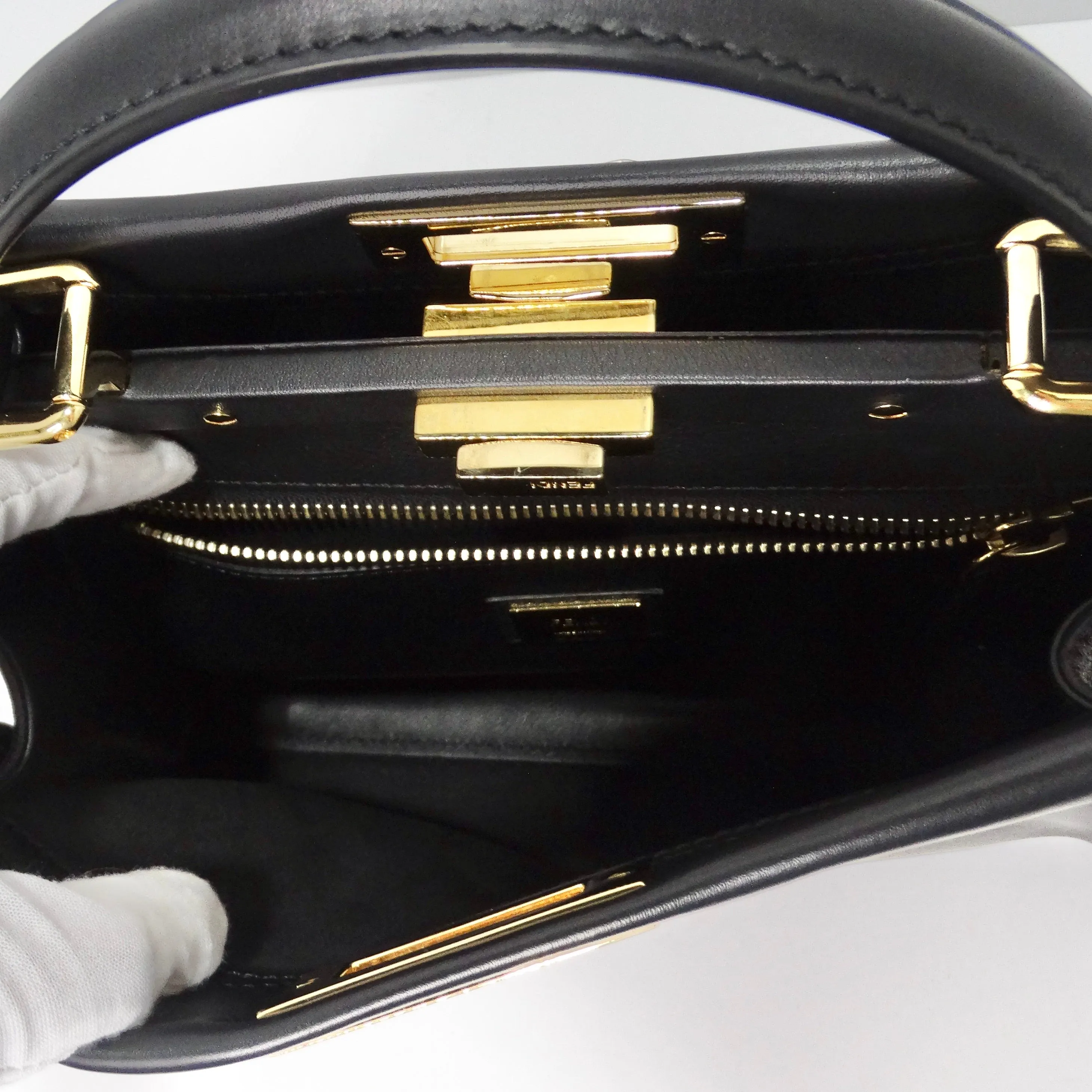 Fendi Peekaboo Medium Whipstitch Shoulder Bag