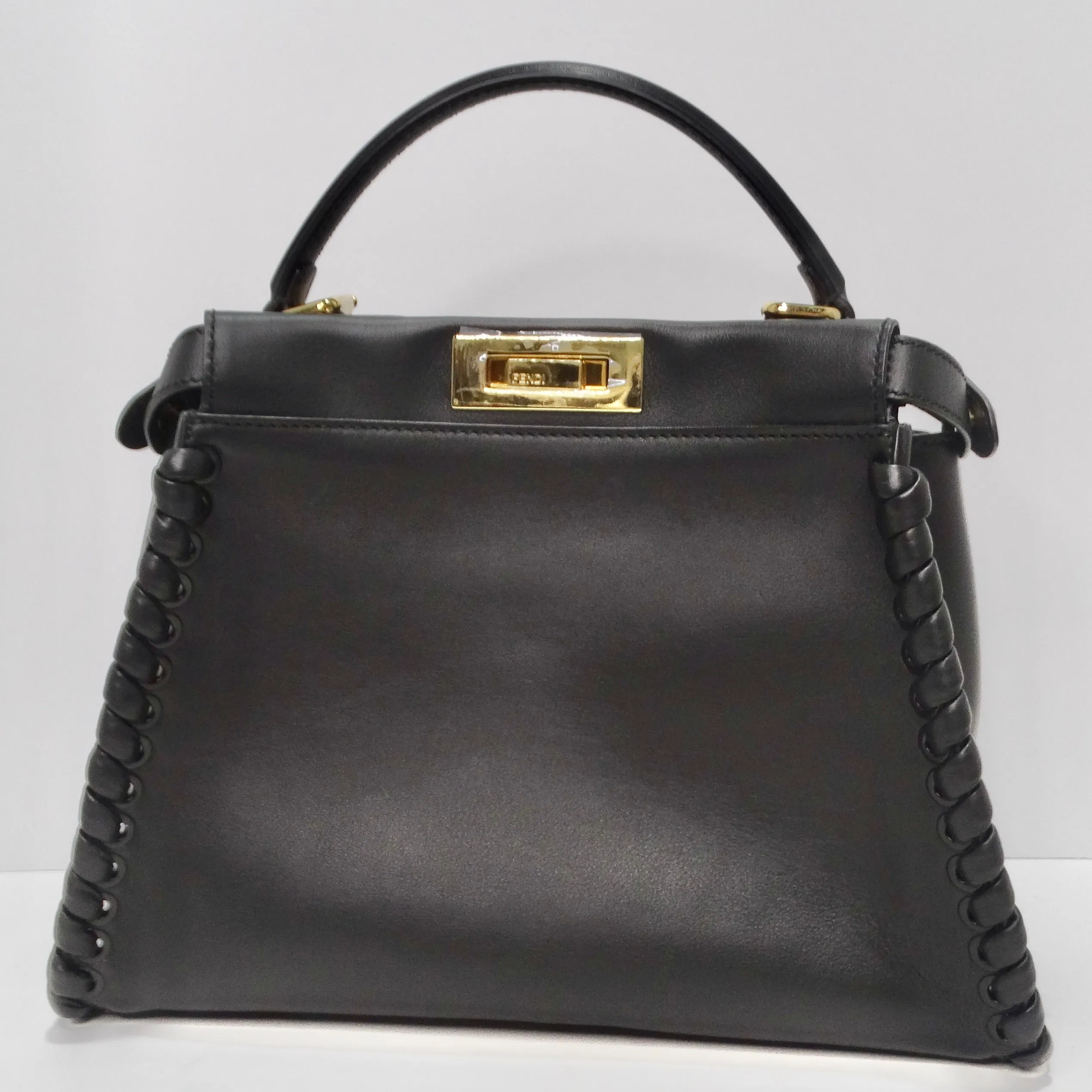 Fendi Peekaboo Medium Whipstitch Shoulder Bag