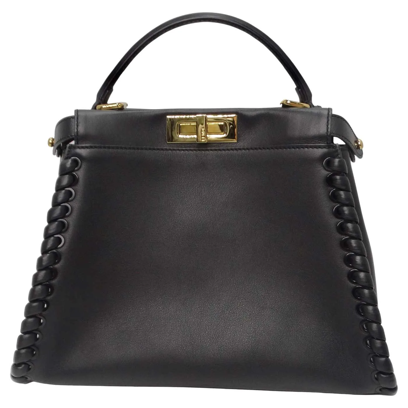 Fendi Peekaboo Medium Whipstitch Shoulder Bag