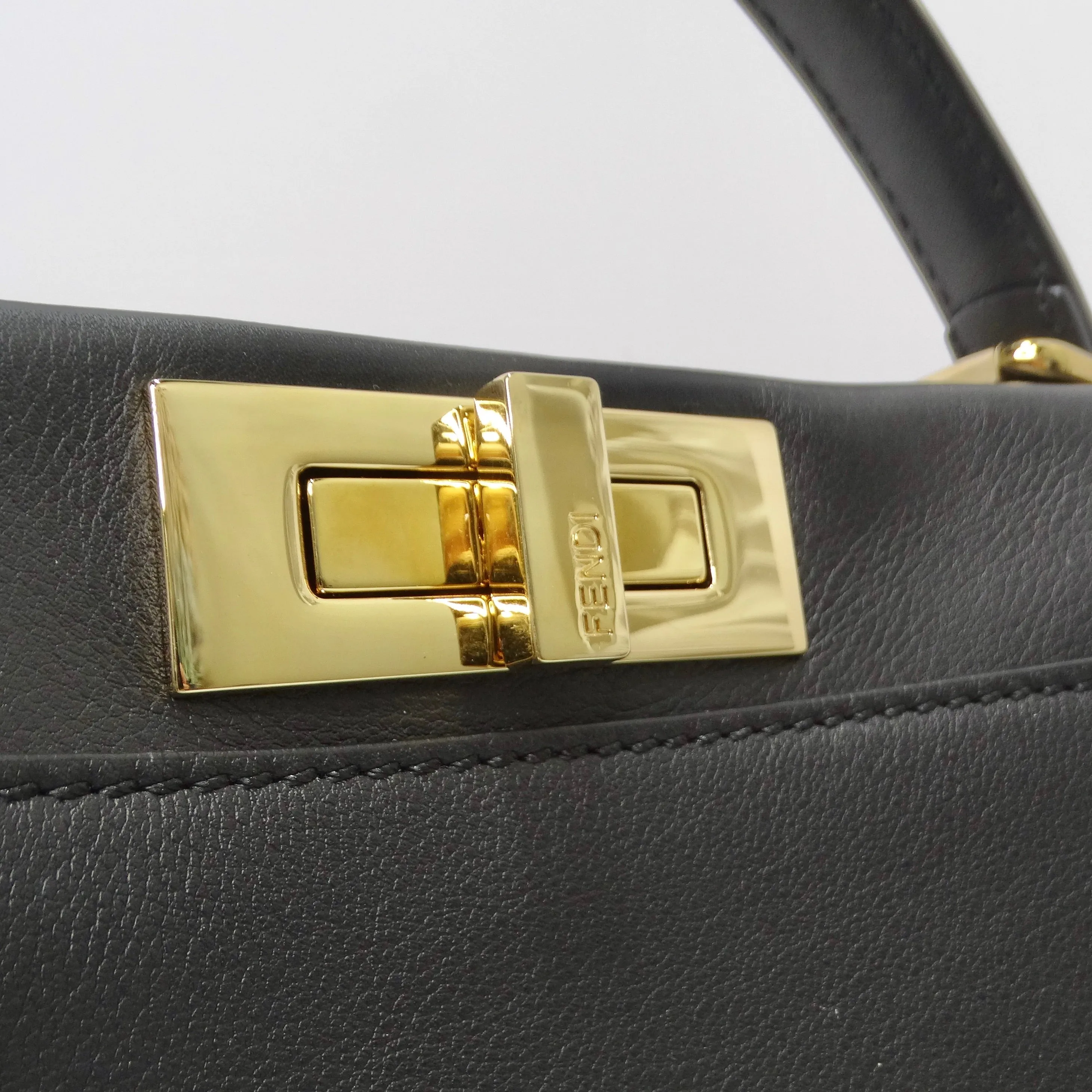 Fendi Peekaboo Medium Whipstitch Shoulder Bag