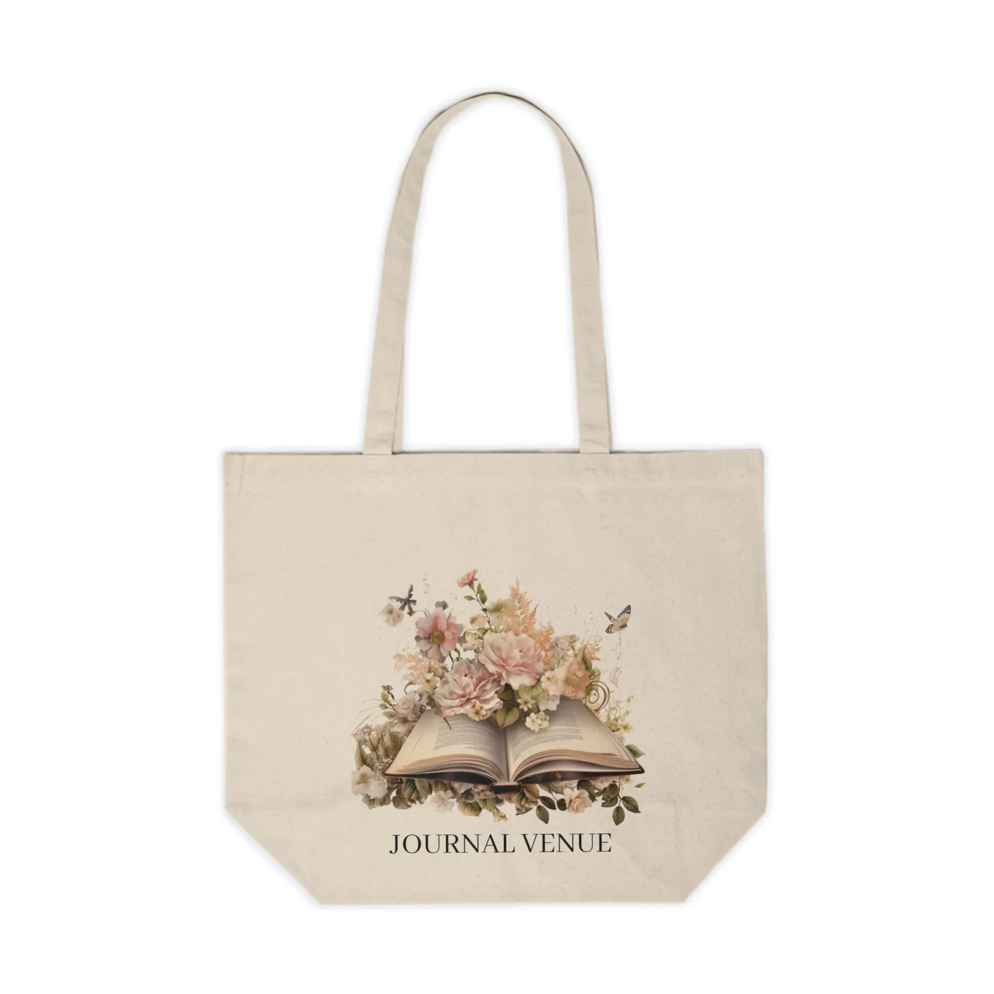 Floral Cute Book Shopping Tote Bag