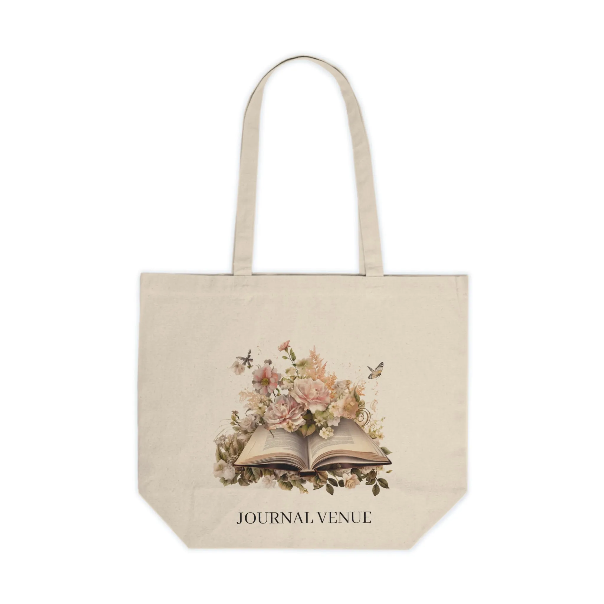 Floral Cute Book Shopping Tote Bag