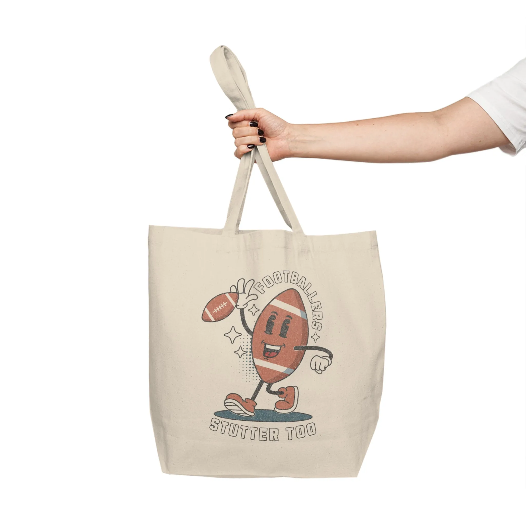 Footballers Stutter Too Canvas Tote