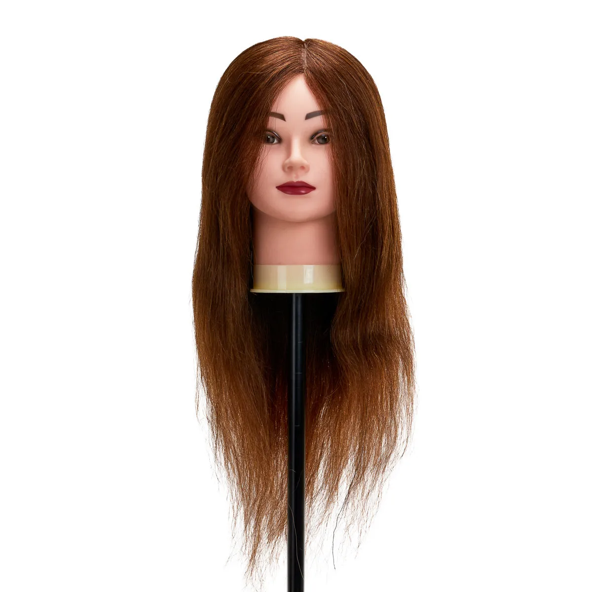 Gabbiano WZ1 Hairdressing Training Head, Natural Hair, Colour 4#, Length 20"