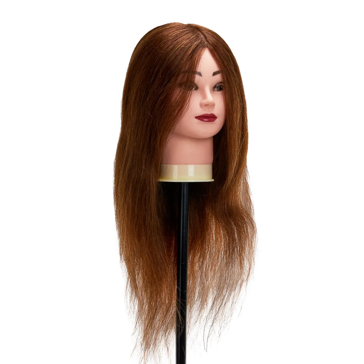 Gabbiano WZ1 Hairdressing Training Head, Natural Hair, Colour 4#, Length 20"