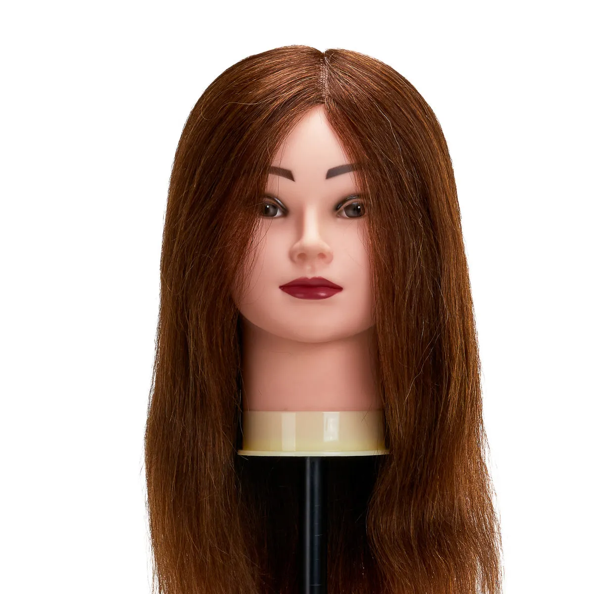 Gabbiano WZ1 Hairdressing Training Head, Natural Hair, Colour 4#, Length 20"