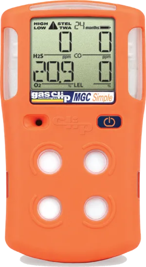 Gas Clip Technologies Multi Gas Clip Simple, CO, H2S, LEL, O2