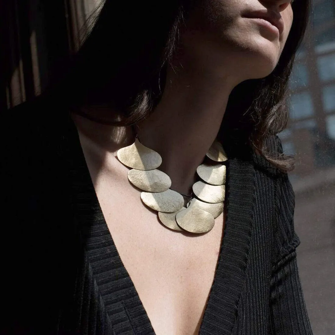 GINKGO BRONZE NECKLACE